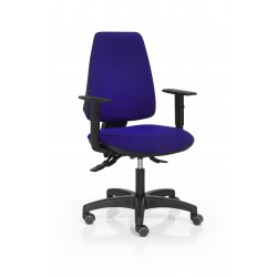 silla giratoria azul